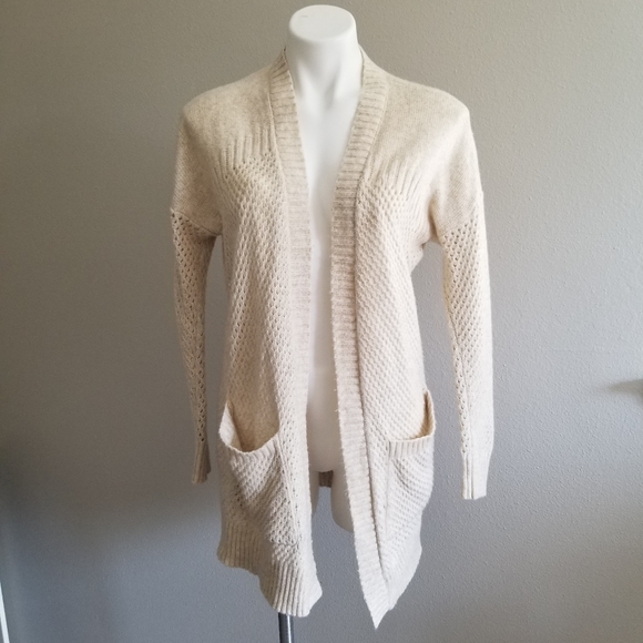 American Eagle Outfitters Sweaters - American Eagle | Cream Crochet Cardigan